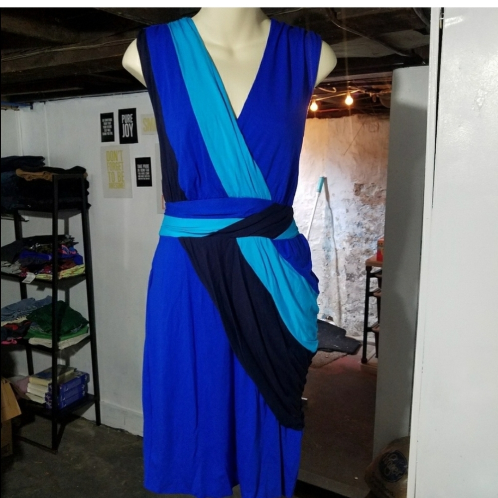 Vince Camuto Black & Blue Dress